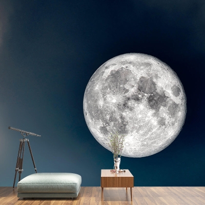 Carta da parati ambientale con fotografia lunare, resistente alle macchie, con fotografia del cielo