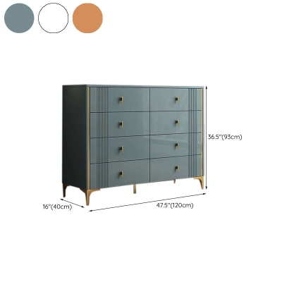 Horizontale Kommode aus Holzwerkstoff mit Glamour-Aufbewahrung, Schlafzimmerkommode mit Schubladen