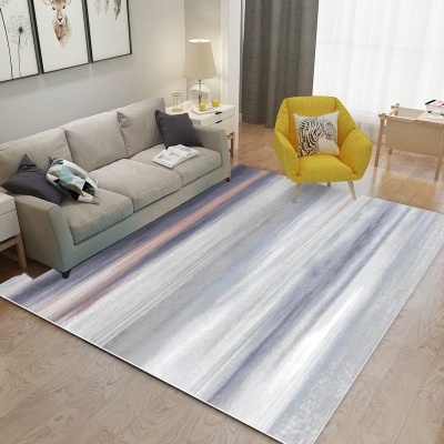 Tappeto grigio semplice Tappeto grafico in poliestere per interni Tappeto resistente alle macchie per salotto