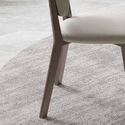 Sedie da pranzo da cucina imbottite in stile moderno con base in legno