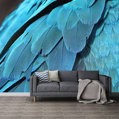 Carta da parati fotografica per soffitto Fotografia ambientale Murale con piume resistente alle macchie