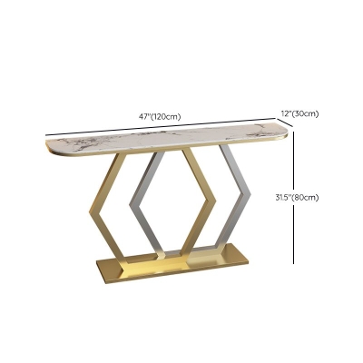 Glam-Konsolen-Akzenttisch, Sofatisch mit Antik-Finish in Stein