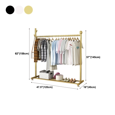 Modernes Eingangs-Set, Metall-H&auml;ngeschiene, unteres Regal und 2 Haken-Kleiderb&uuml;gel