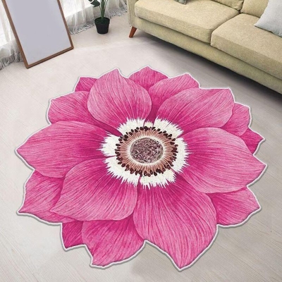 Tappeto moderno a fiori Tappeto in poliestere marrone Tappeto lavabile per soggiorno