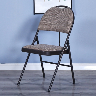 Sedie da pranzo senza braccioli pieghevoli in metallo con schienale aperto in stile moderno (set da 1/4/8)