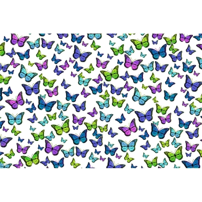 Illustrazione Carta da parati murale resistente alle macchie Decorazione murale decorativa per soggiorno con farfalla