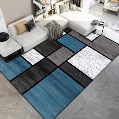 Tappeto grigio semplice Tappeto con stampa in poliestere Tappeto con supporto antiscivolo per la decorazione domestica