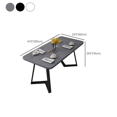 Tavolo da pranzo moderno rettangolare in legno con doppio piedistallo nero
