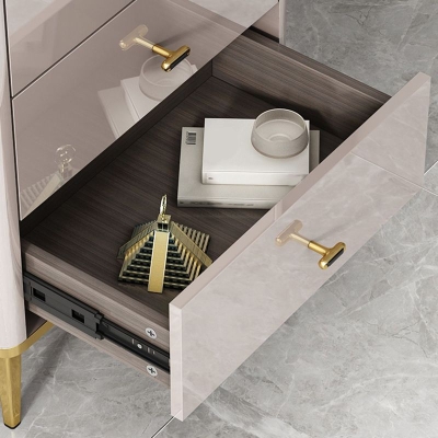 Vertikale Glam-Dessoustruhe aus Stein mit Schubladen f&uuml;r das Schlafzimmer