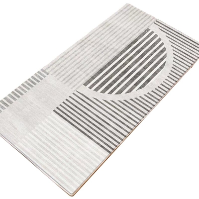 Tappeto grigio chiaro Tappeto in poliestere colorato per interni Tappeto lavabile per camera da letto