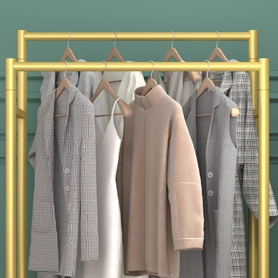 Zeitgen&ouml;ssisches Eingangs-Set mit Metall-H&auml;ngestangen und Aufbewahrungsregal-Garderobe
