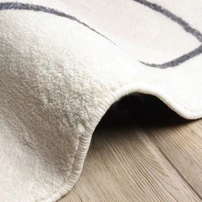 Tappeto causale bianco Tappeto per interni con grafica in poliestere Tappeto lavabile per salotto
