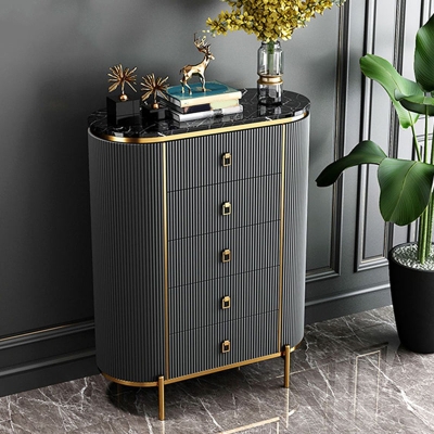 Glam Stone Schlafzimmerkommode, 16" breite Aufbewahrungstruhe mit Schubladen