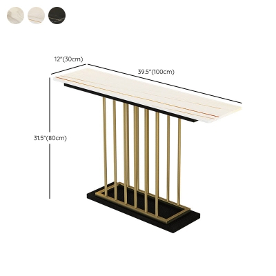 Zeitgen&ouml;ssischer rechteckiger Konsolentisch mit Antik-Finish. Konsolen-Sofatisch