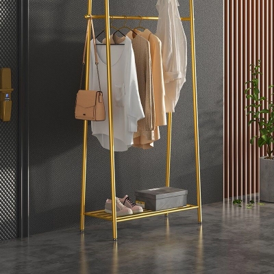 Wundersch&ouml;ner Kleiderb&uuml;gel, Kleiderhaken, Metallgarderobe mit Ablagefach
