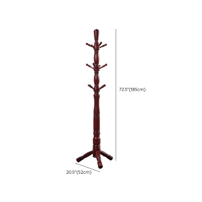 71"H Massivholzgarderobe im europ&auml;ischen Stil, Kleiderb&uuml;gel aus Eschenholz, moderner Flurbaum