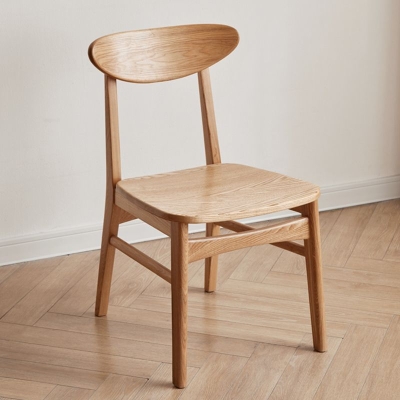 Sedie da pranzo moderne in legno senza braccioli con schienale aperto (set da 1/2/4/6/8)