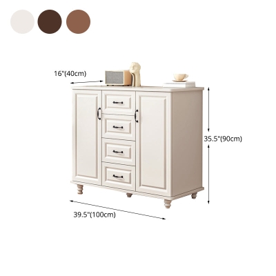 16" breite horizontale Kommode aus Holz mit Schubladen und T&uuml;ren