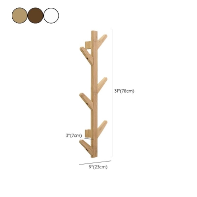 Appendiabiti moderno Appendiabiti da parete in legno con ganci
