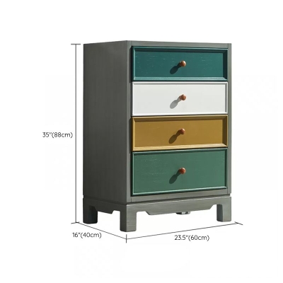 Cassettiera portaoggetti tradizionale americana, cassettiera verticale in legno con cassetti
