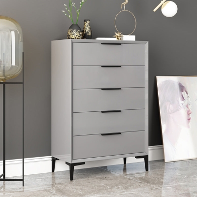 Zeitgen&ouml;ssische vertikale Kommode aus Holz mit Schubladen f&uuml;r das Schlafzimmer