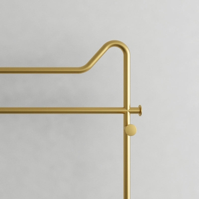 Moderner Metall-Garderobenst&auml;nder, einfarbig, Haken-Design, freistehender Garderobenst&auml;nder