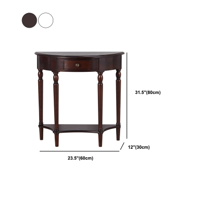 4-beiniger Mid-Century-Modern-Konsolentisch aus Holz mit einer Schublade