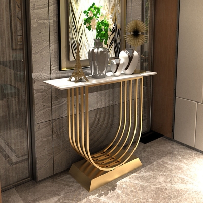 Glam-Konsolen-Akzenttisch, rechteckiger Sofa-Konsolentisch mit Antik-Finish