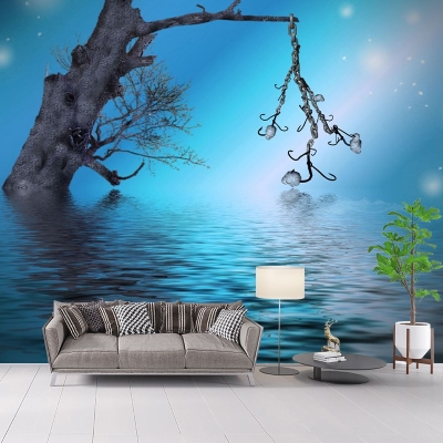 Illustrazione murale resistente alla muffa di Dreamland. Decorazione murale per salotto