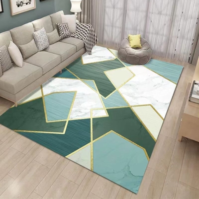 Tappeto grigio semplice Tappeto geometrico in poliestere Tappeto antimacchia per soggiorno