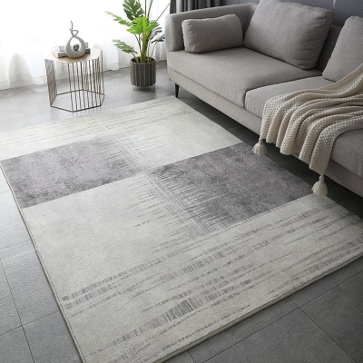 Tappeto moderno arancione Tappeto grafico in poliestere Tappeto resistente agli strappi per salotto