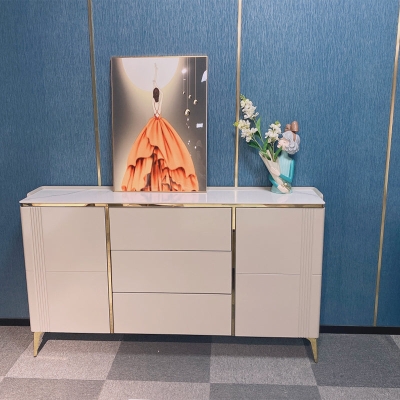 Klassische Glam-Aufbewahrungskommode aus Stein mit 3 Schubladen, 12,87 Zoll Breite