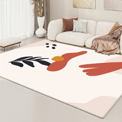 Tappeto bianco nordico Tappeto in pezzi colorati in poliestere Tappeto resistente agli strappi per soggiorno