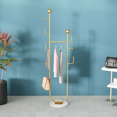 Brillanter Kleiderb&uuml;gel aus Metall, einfarbig, Kleiderhaken, Garderobe f&uuml;r Schlafzimmer