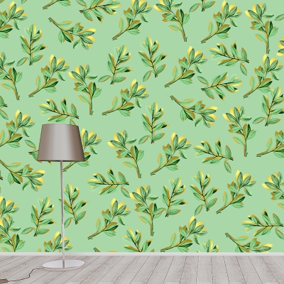 Decorazione murale resistente alla decorazione vegetale Carta da parati per camera da letto