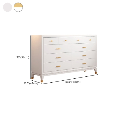 Klassische Glam-Aufbewahrungskommode, wei&szlig;, Kommode mit 5/8/9 Schubladen, 15,6 Zoll Breite
