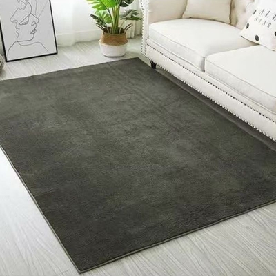 Tappeto in poliestere resistente alle macchie di forma rettangolare in tinta unita Villus per la decorazione domestica