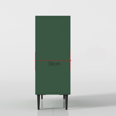 Com&ograve; verticale in legno per camera da letto, in stile contemporaneo, con cassetto