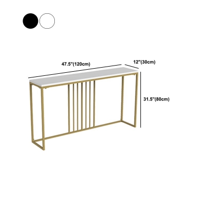 Frame Glam Marmor/Metall Rechteckiger kratzfester Konsolentisch