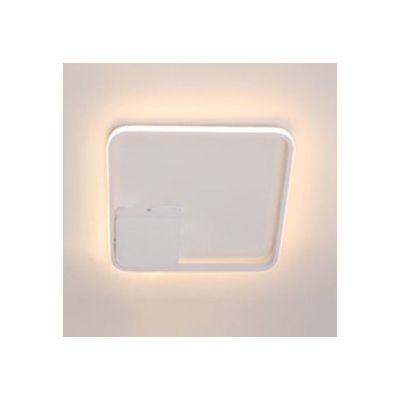 Illuminazione a soffitto con cornice marrone/bianca Semplicit&agrave; Lampada da montaggio a semi-incasso in acrilico a 1/2/3 luci in luce calda/bianca/naturale, larghezza 16"/19"/23"