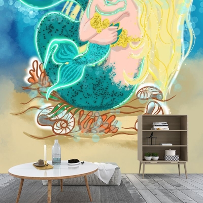 Carta da parati con personaggi dei cartoni animati, resistente alla muffa, decorazione murale per la camera da letto