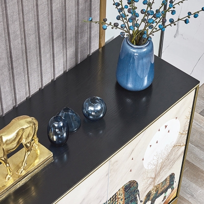 14,04 Zoll breite klassische Glam-Aufbewahrungskommode aus massivem Holz