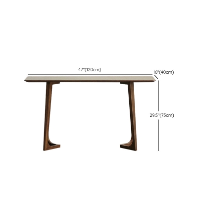 Mid-Century Modern Konsolentisch 29,53" hoher Beistelltisch aus Massivholz f&uuml;r den Flur