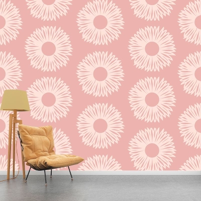 Illustrazione Carta da parati murale resistente alle macchie Decorazione vegetale Decorazione murale per interni