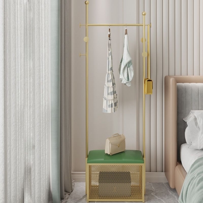 Luxus-Garderobe, metallische, freistehende Haken-Design-Garderobe mit Polster