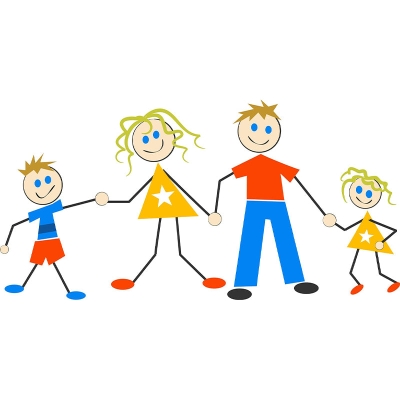 Semplice illustrazione murale di personaggi dei cartoni animati per la decorazione murale della cameretta dei bambini