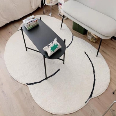Tappeto a forma di nuvola irregolare Tappeto da soggiorno Tappeto lavabile in poliestere