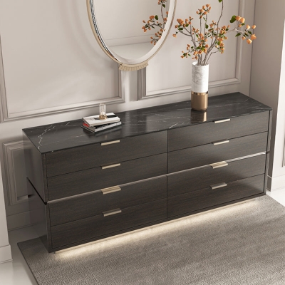 Hochmoderne Doppelkommode, horizontale Kommode aus Birkenholz f&uuml;r Schlafzimmer