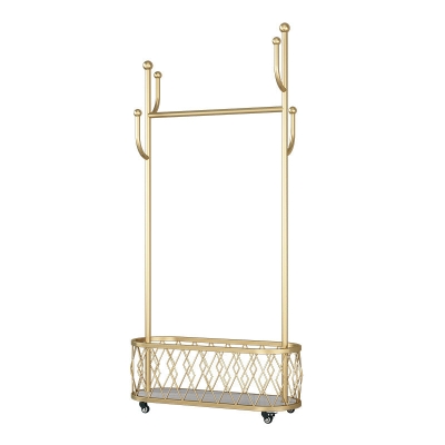 Garderobenst&auml;nder aus Metall f&uuml;r den Eingangsbereich, moderner, minimalistischer Kleiderb&uuml;gel f&uuml;r den Boden mit Rollen