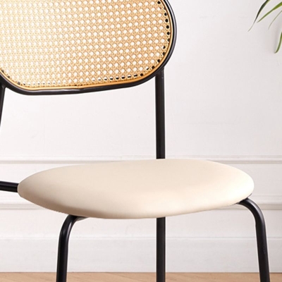 Sedie da pranzo senza braccioli in metallo con schienale aperto in stile moderno (set da 4/8)